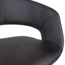 Jedálenská stolička Melany, syntetická koža, čierna - 7