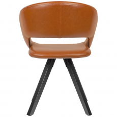 Jedálenská stolička Melany, syntetická koža, hnedá - 6