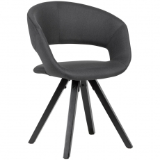 Jedálenská stolička Melany, textil, čierna - 1