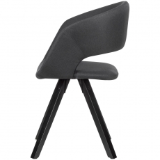 Jedálenská stolička Melany, textil, čierna - 4