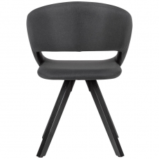 Jedálenská stolička Melany, textil, čierna - 6
