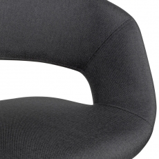 Jedálenská stolička Melany, textil, čierna - 7