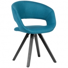 Jedálenská stolička Melany, textil, modrá - 1