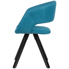 Jedálenská stolička Melany, textil, modrá - 4