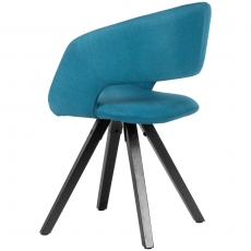 Jedálenská stolička Melany, textil, modrá - 5