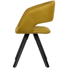 Jedálenská stolička Melany, textil, žltá - 4