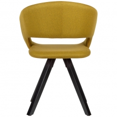 Jedálenská stolička Melany, textil, žltá - 6