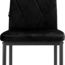 Jedálenská stolička Melly (SET 2 ks), zamat, čierna - 3