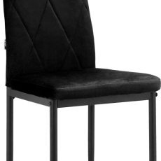 Jedálenská stolička Melly (SET 2 ks), zamat, čierna - 5