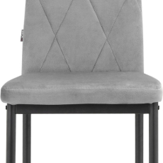 Jedálenská stolička Melly (SET 2 ks), zamat, šedá - 2