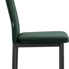 Jedálenská stolička Melly (SET 2 ks), zamat, zelená - 3