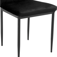 Jedálenská stolička Melly (SET 4 ks), zamat, čierna - 7