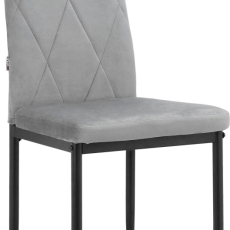 Jedálenská stolička Melly (SET 4 ks), zamat, šedá - 4
