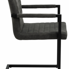 Jedálenská stolička Michelle (SET 2ks), tkanina, antracitová - 3