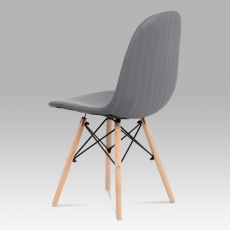 Jedálenská stolička Mikayla (súprava 2 ks), sivá - 4