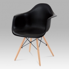 Jedálenská stolička Milana (súprava 4 ks), čierna - 1
