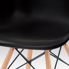 Jedálenská stolička Milana (súprava 4 ks), čierna - 8