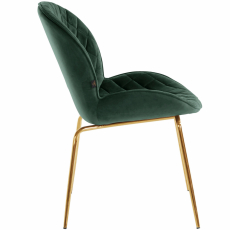 Jedálenská stolička Miranda (SADA 2 ks), zamat, tmavo zelená - 3