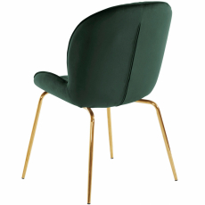 Jedálenská stolička Miranda (SADA 2 ks), zamat, tmavo zelená - 5