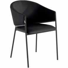 Jedálenská stolička Miriam (SADA 2 ks), tkanina, čierna - 4
