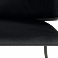 Jedálenská stolička Miriam (SADA 2 ks), tkanina, čierna - 6
