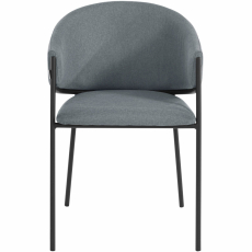 Jedálenská stolička Miriam (SADA 2 ks), tkanina, šedá - 2