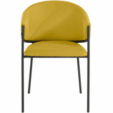Jedálenská stolička Miriam (SADA 2 ks), tkanina, žltá - 2