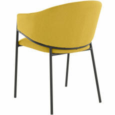 Jedálenská stolička Miriam (SADA 2 ks), tkanina, žltá - 5