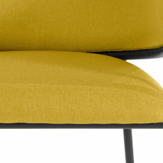Jedálenská stolička Miriam (SADA 2 ks), tkanina, žltá - 6