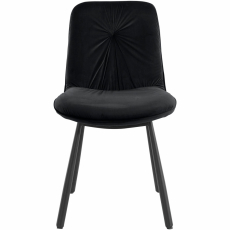 Jedálenská stolička Mirinda (SADA 2 ks), zamat, čierna - 2