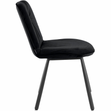 Jedálenská stolička Mirinda (SADA 2 ks), zamat, čierna - 3
