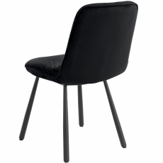 Jedálenská stolička Mirinda (SADA 2 ks), zamat, čierna - 6
