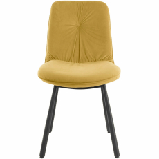 Jedálenská stolička Mirinda (SADA 2 ks), zamat, žltá - 2