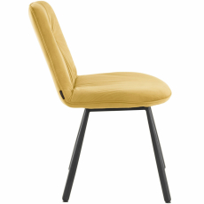 Jedálenská stolička Mirinda (SADA 2 ks), zamat, žltá - 3