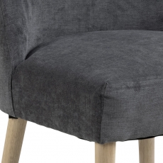 Jedálenská stolička Misty (SET 2ks), tkanina, antracitová - 4