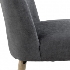 Jedálenská stolička Misty (SET 2ks), tkanina, antracitová - 7