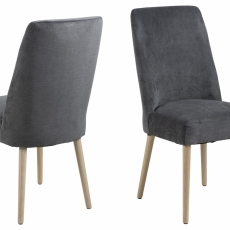 Jedálenská stolička Misty (SET 2ks), tkanina, antracitová - 1