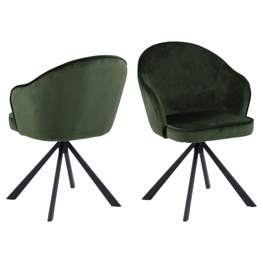 Jedálenská stolička Mitzie, zelená - 1