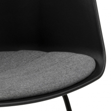 Jedálenská stolička Moon (SET 2ks), tkanina, čierna - 30