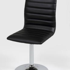 Jedálenská stolička na centrálnej nohe Paula (SET 2 ks) čierna - 1