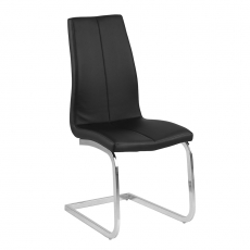 Jedálenská stolička na perovej podnoži Salome (Súprava 2 ks), čierna - 1