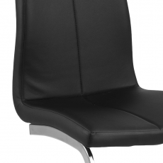 Jedálenská stolička na perovej podnoži Salome (Súprava 2 ks), čierna - 5