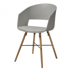 Jedálenská stolička Nadja (SET 2 ks), sivá - 1