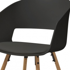 Jedálenská stolička Nadja (Súprava 2ks), čierna - 4