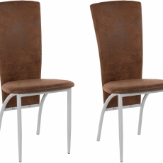 Jedálenská stolička Nanc (Súprava 2 ks), hnedá - 1