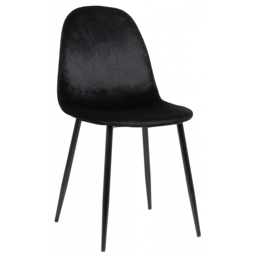 Jedálenská stolička Napier, zamat, čierna - 1
