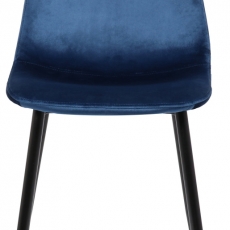 Jedálenská stolička Napier, zamat, modrá - 2