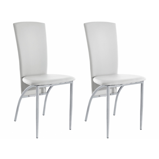 Jedálenská stolička Nelso (Súprava 2 ks), biela - 1