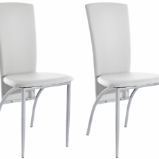 Jedálenská stolička Nelso (Súprava 2 ks), biela - 1