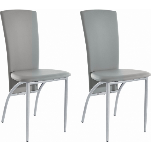 Jedálenská stolička Nelso (Súprava 2 ks), sivá - 1